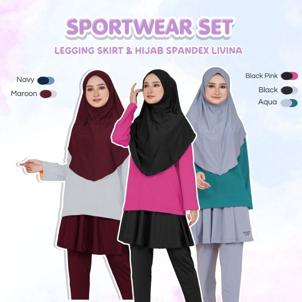 Upright - Baju Olahraga Muslimah Syar'i Nabila Sportwear Set