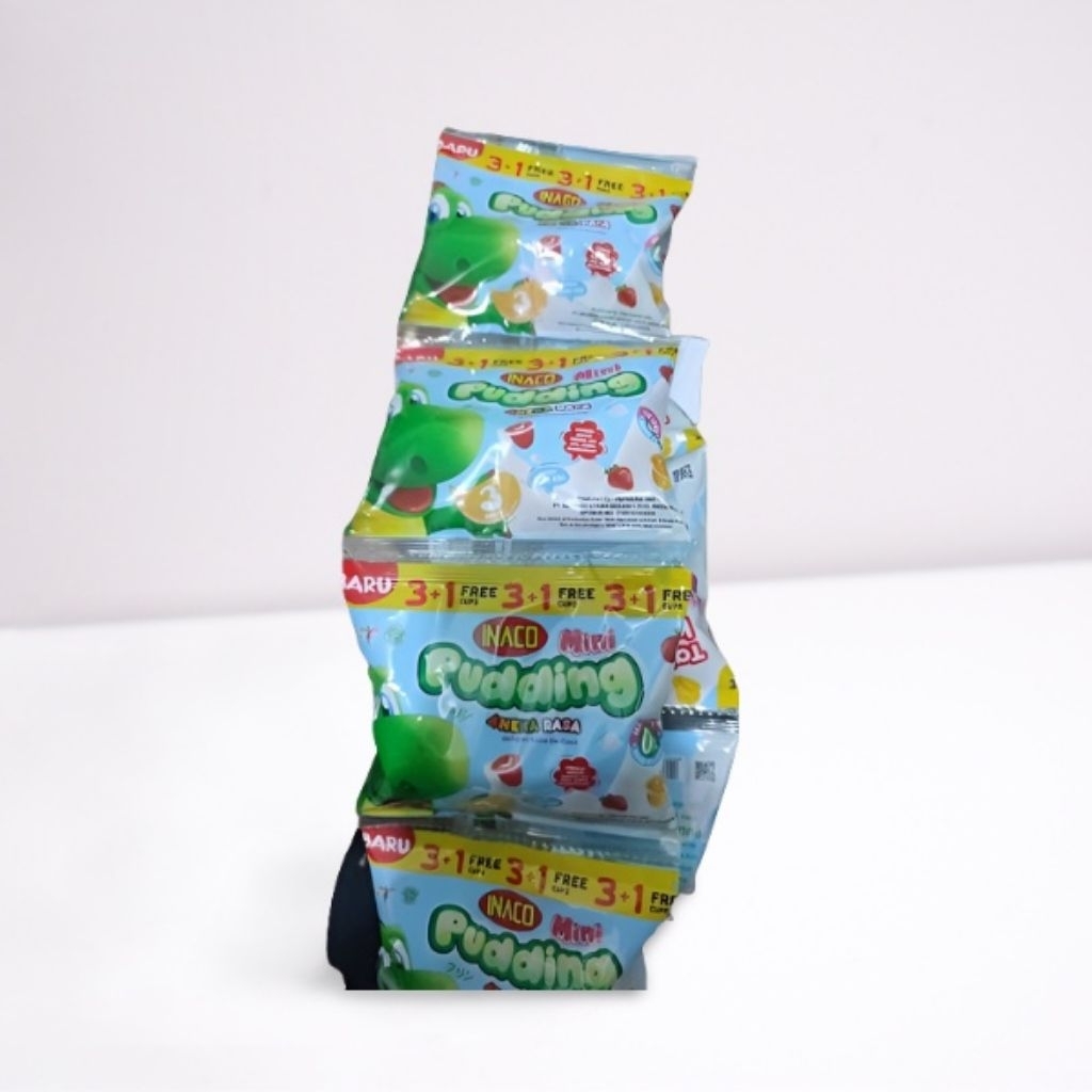 Inaco mini pudding isi 3 pcs cemilan anak jeli agar puding