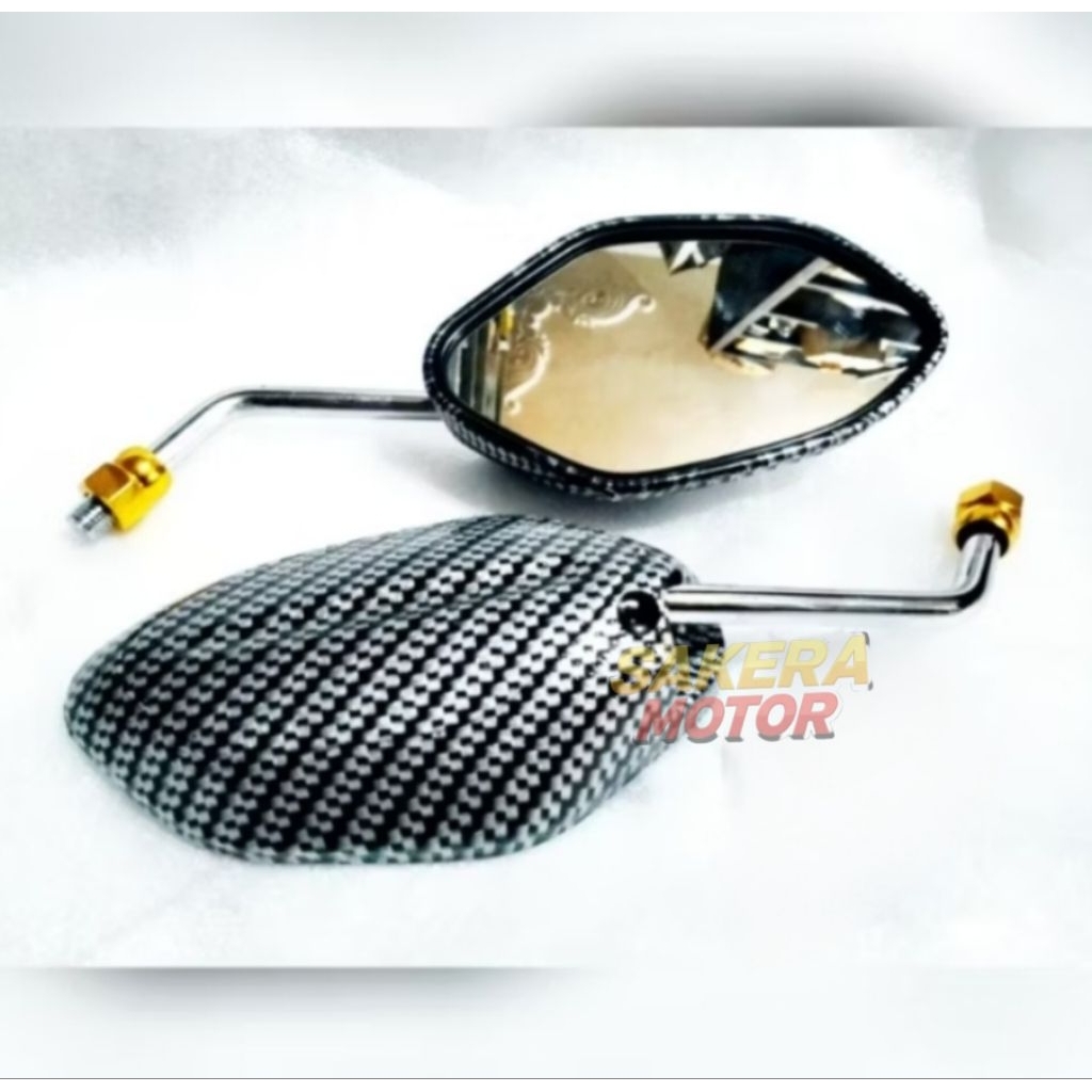 spion karbon silver/spion karbon beat/spion Honda pendek/spion karbon beat mini/spion karbon murah