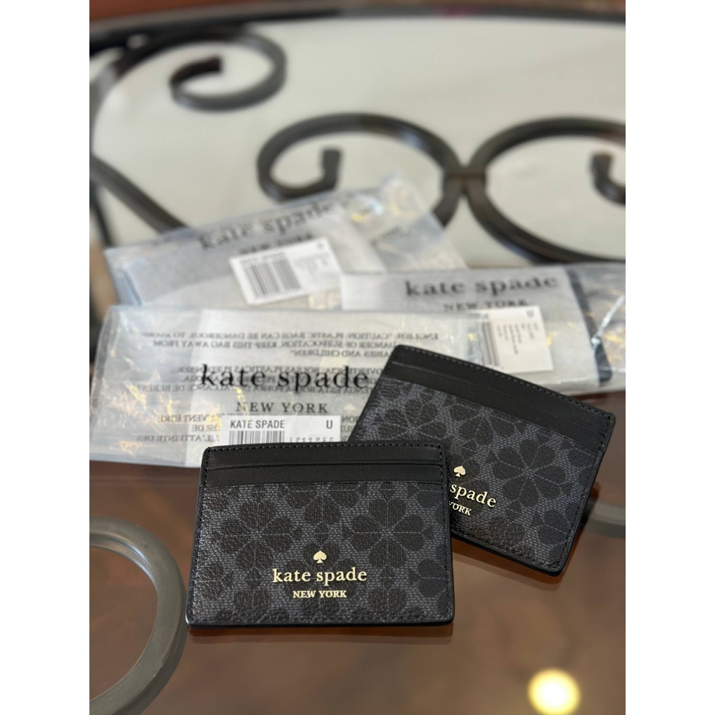 SPADE FLOWER SM CARD HOLDER BLACK