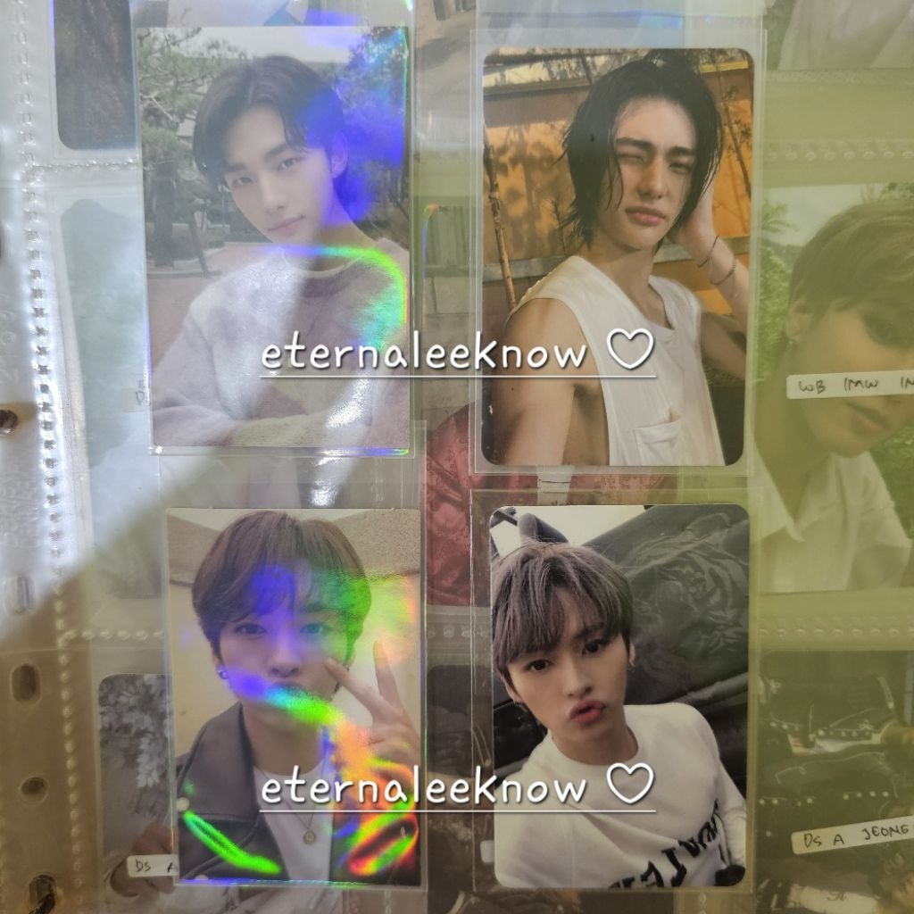 Photocards Lee Know Hyunjin Stray Kids Go Live No Easy Yellow Wood Album