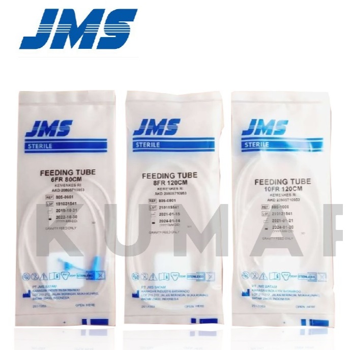 JMS NGT Feeding Tube Steril 8 FR 120 cm