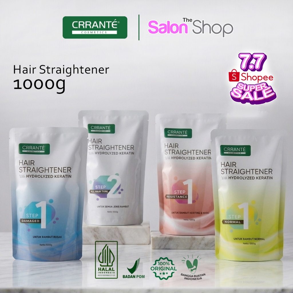 Crrante Keratin Hair Straightener With Hydrolized 1000gr | Rebonding Pelurus Rambut | gdkd01