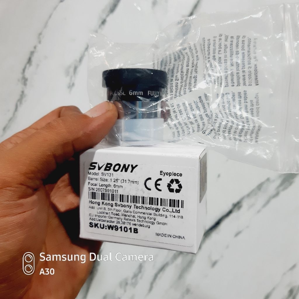 Lensa okuler eyepiece Svbony plossl 6mm