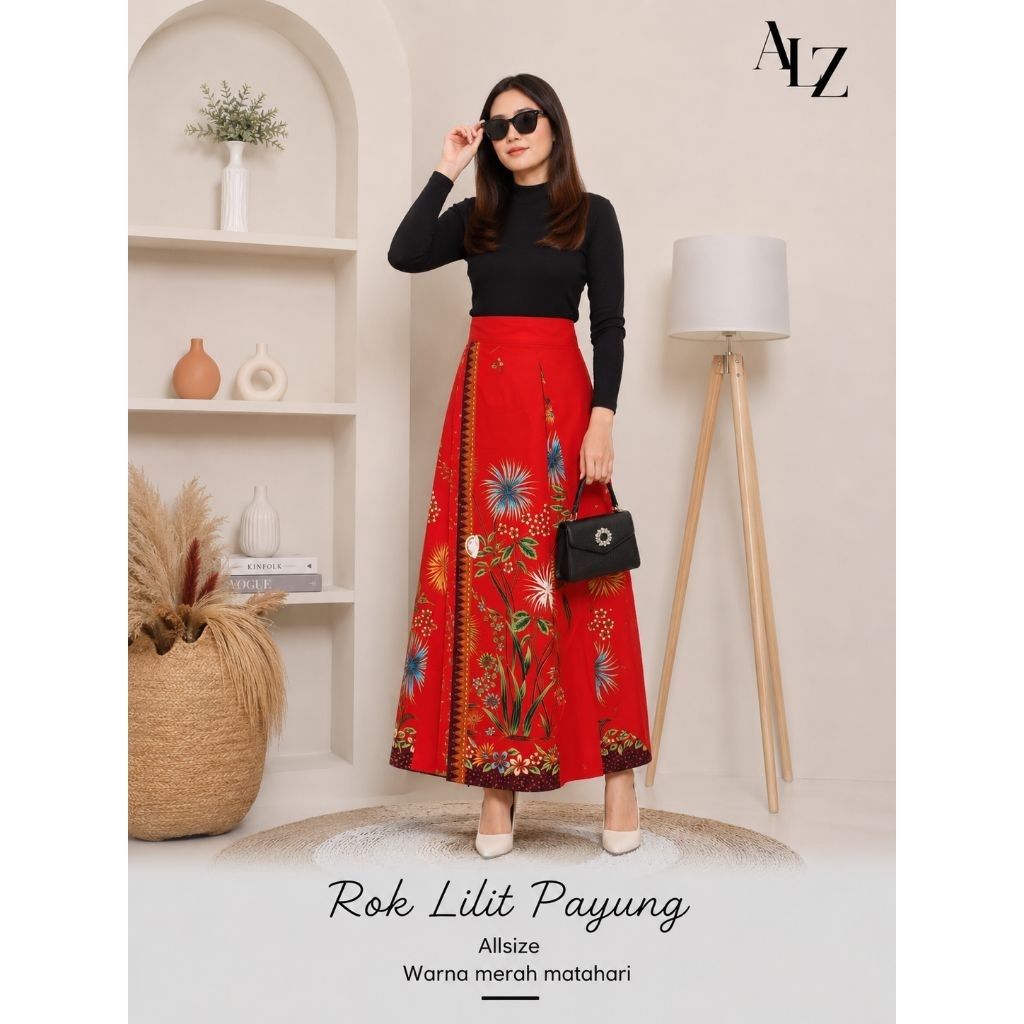Rok  Lilit  Umbrella Batik Cap - Rok Payung Batik