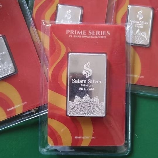Kartu Fine Silver Perak Murni 999 Silver Bar Batangan Salam Silver Prime  bukan Silvergram Silverium