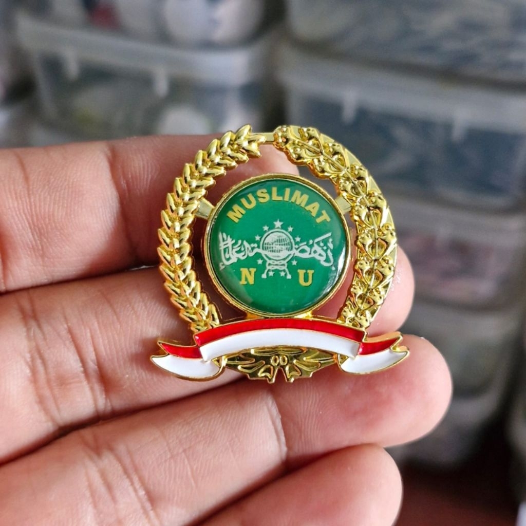 Pin Muslimat Nu model pin kuningan krum emas / Bros mualimat NU
