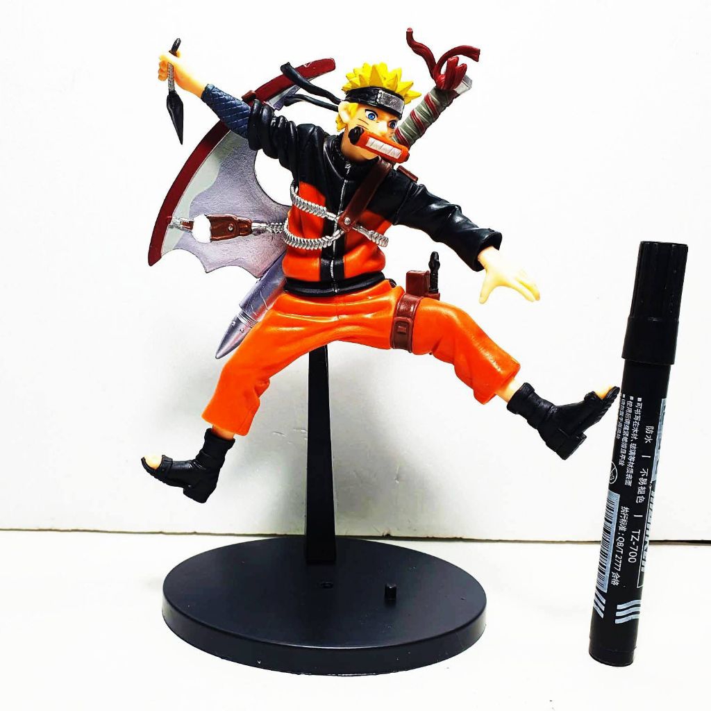 mainan static figure Banpresto Naruto Shippuden Vibration Stars Naruto Uzumaki action figure, featur