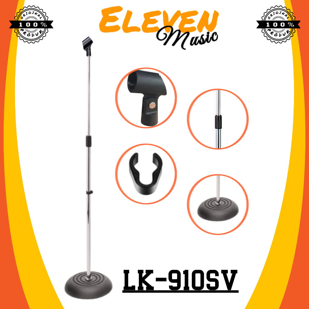 microphone stand stand mic panggung bulat stainless