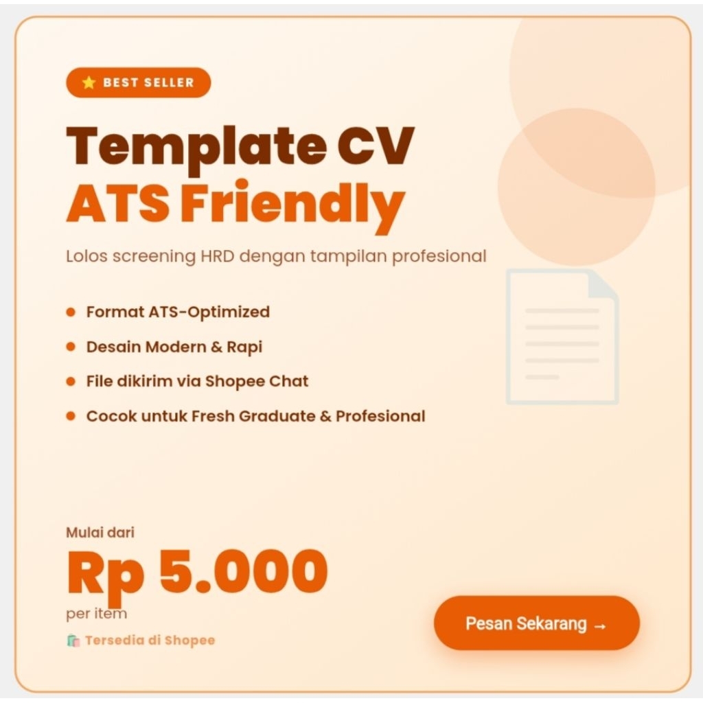 Template CV ATS Friendly