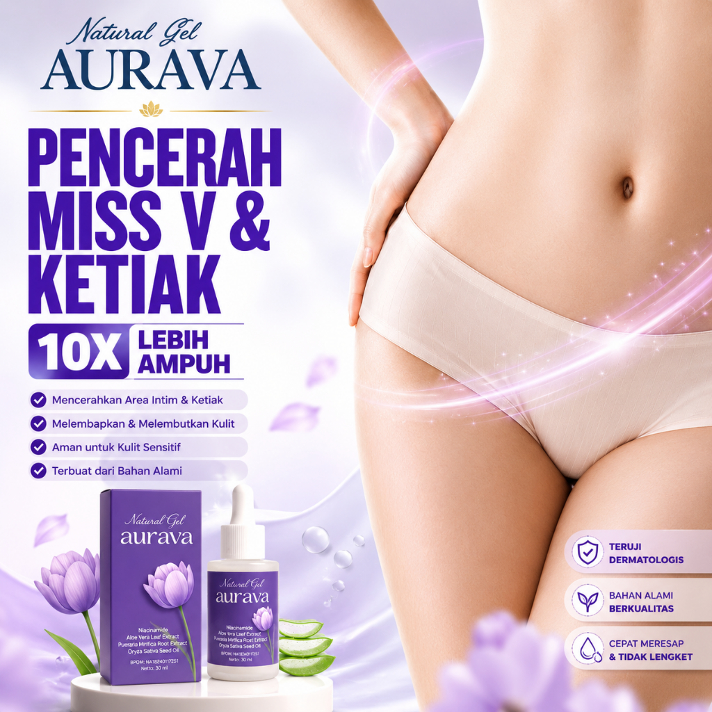 AURAVA SERUM PENCERAH SELAKANGAN DAN KETIAK BPOM ORIGINAL 30 ML