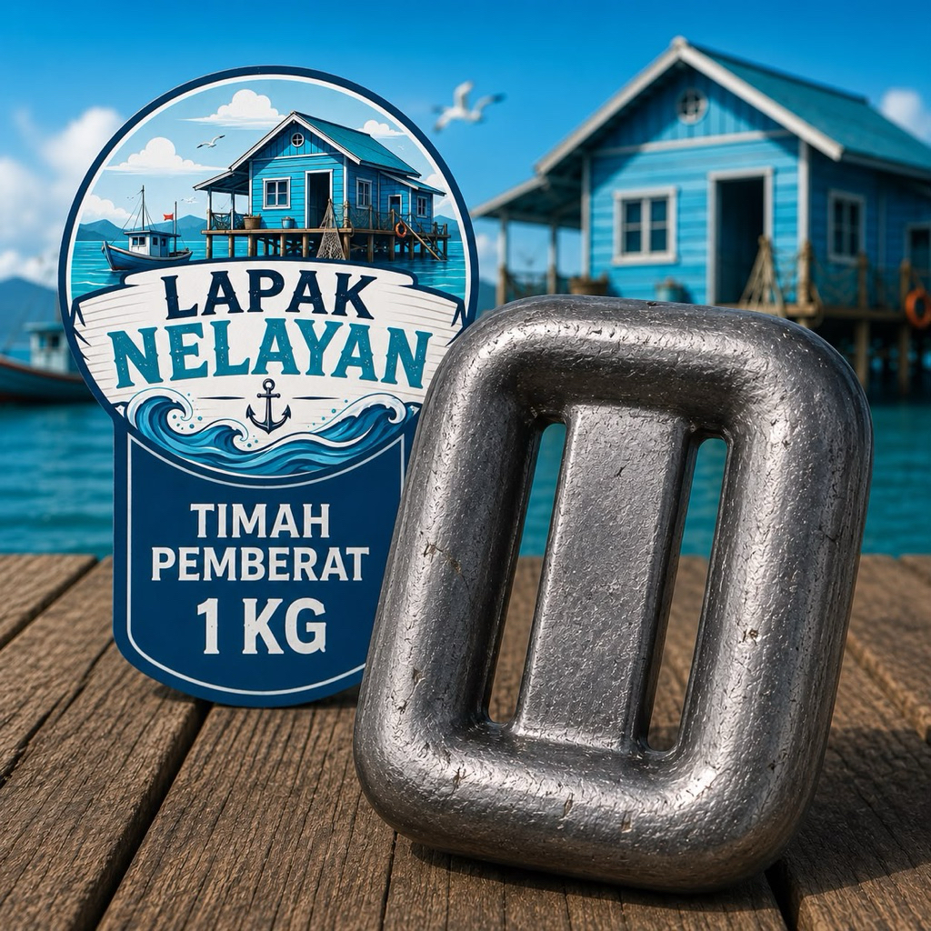 Timah Pemberat Selam 1 Kg – Pemberat Sabuk Selam Berkualitas untuk Freediving, Spearfishing, dan Div