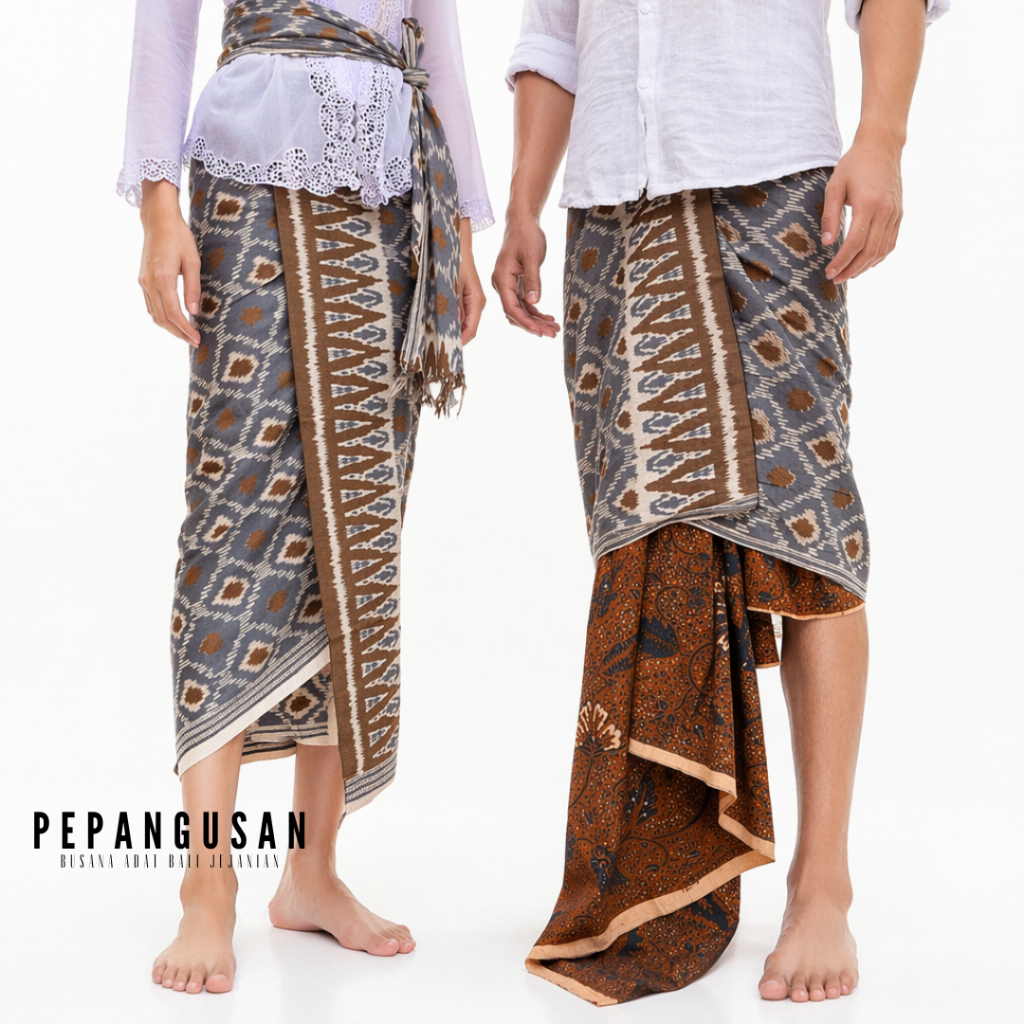 Pepangusan Bali - Saput Batik Couple Print Motif Premium / Saput Batik Print Busana Adat Bali Pria &