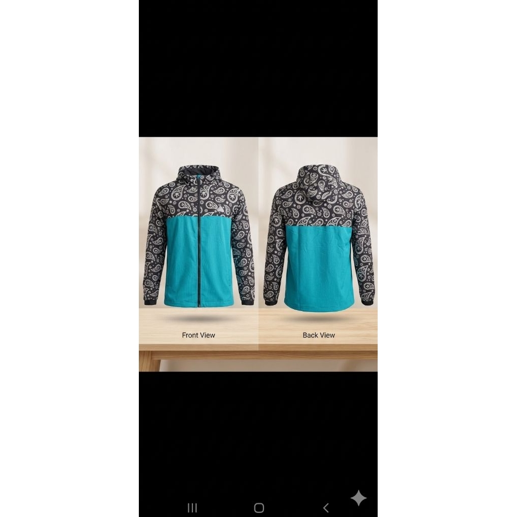 Jaket All Good- Kombinasi Paisley&Teal