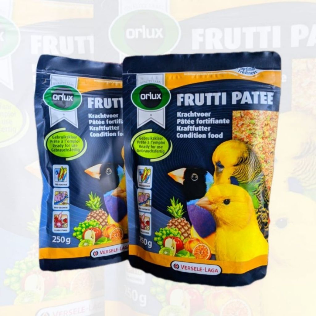 FRUTTI PATEE 250GR PAKAN BURUNG KENARI FINCH LOVEBIRD EXTRA FOODING BURUNG KENARI