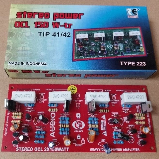 Kit Driver Power Amplifier OCL Stereo 150 Watt Driver TIP41 TIP42 223
