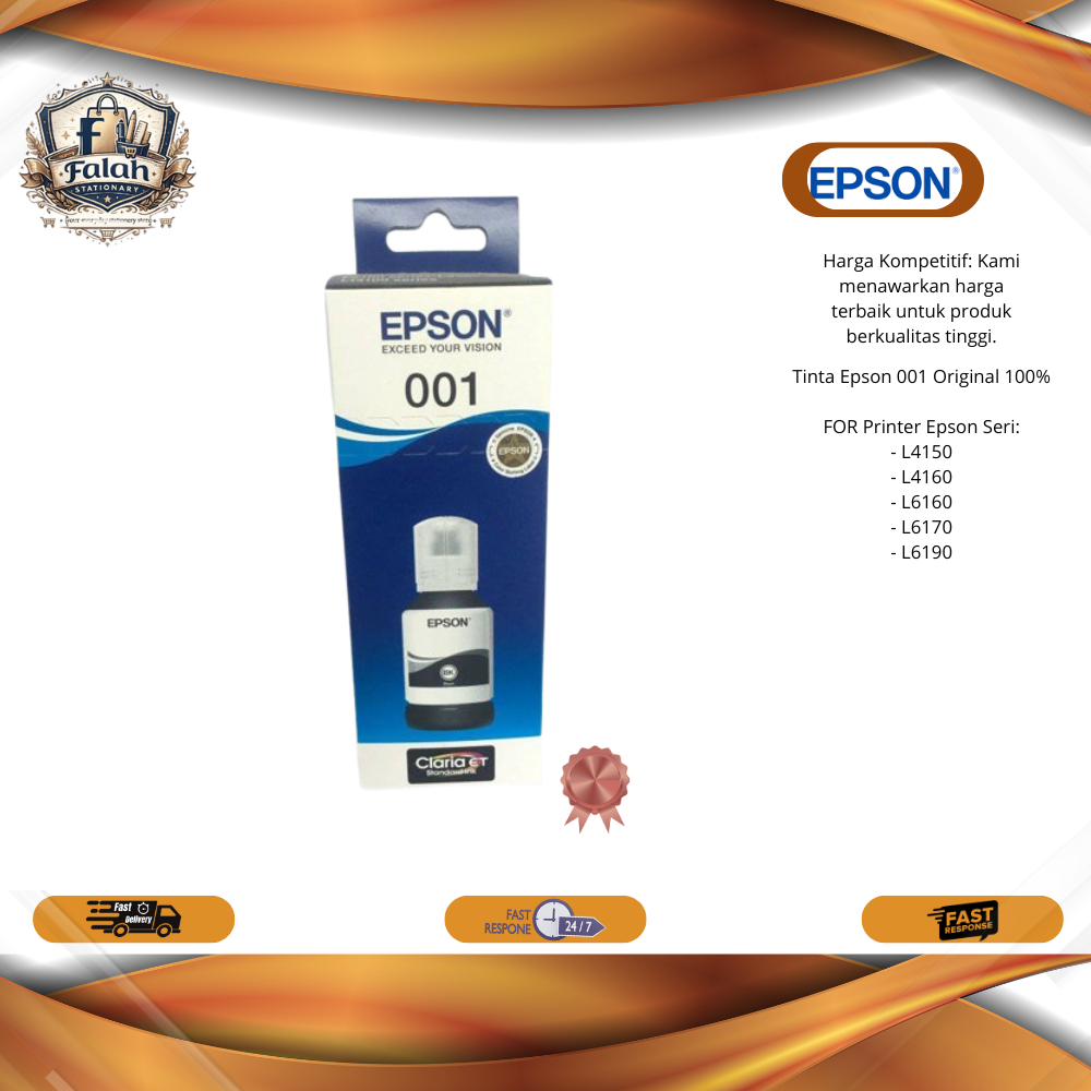 Tinta Epson Original 001 PRINTER L4150 L6160 L6170 L6190
