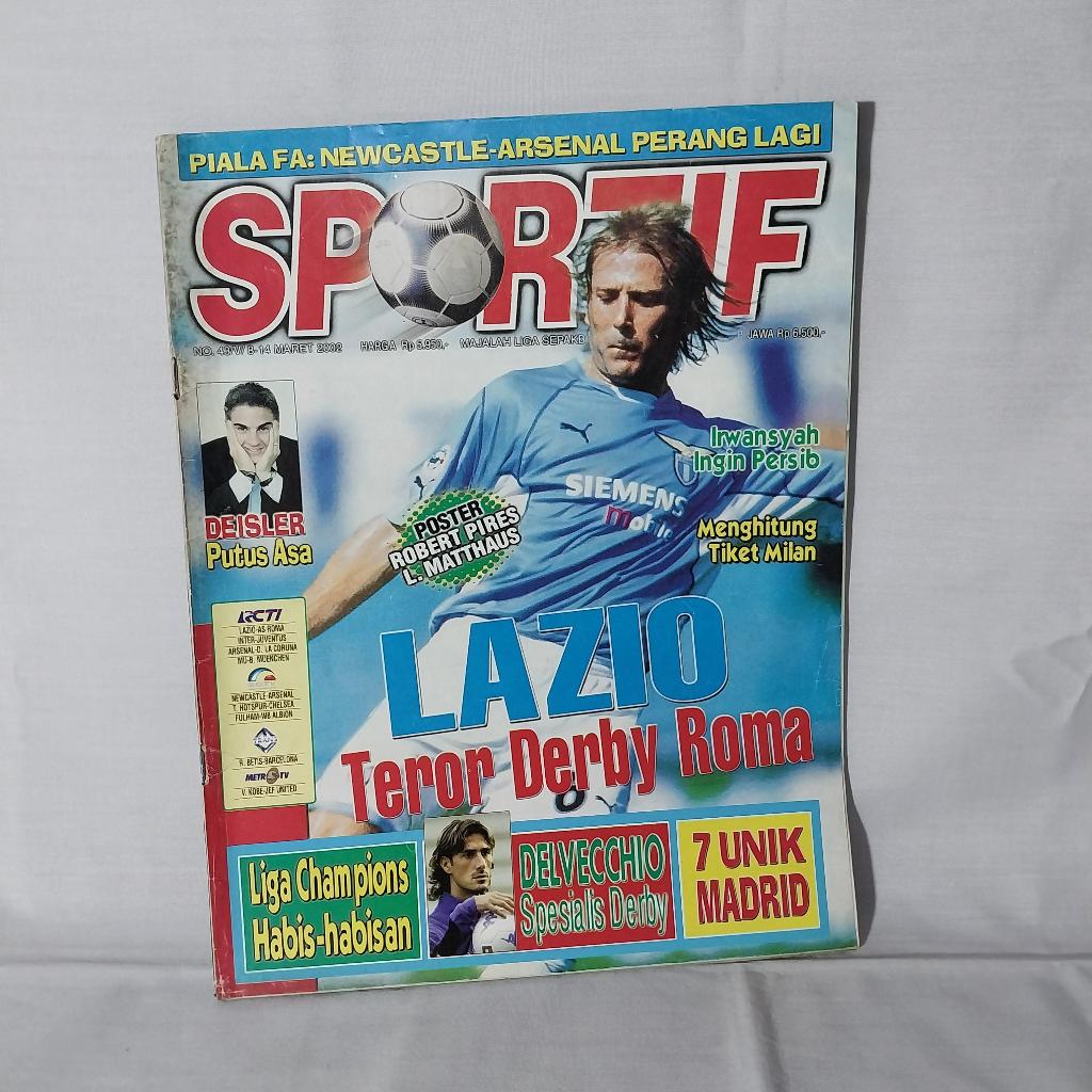 Majalah Sportif Edisi 8-14 Maret 2002 - Lazio Teror Derby Roma