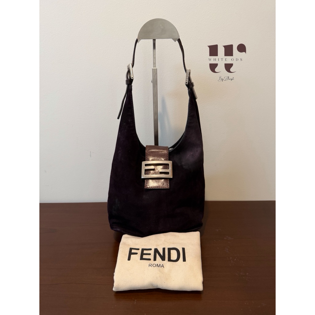 fendi handbag suede authentic