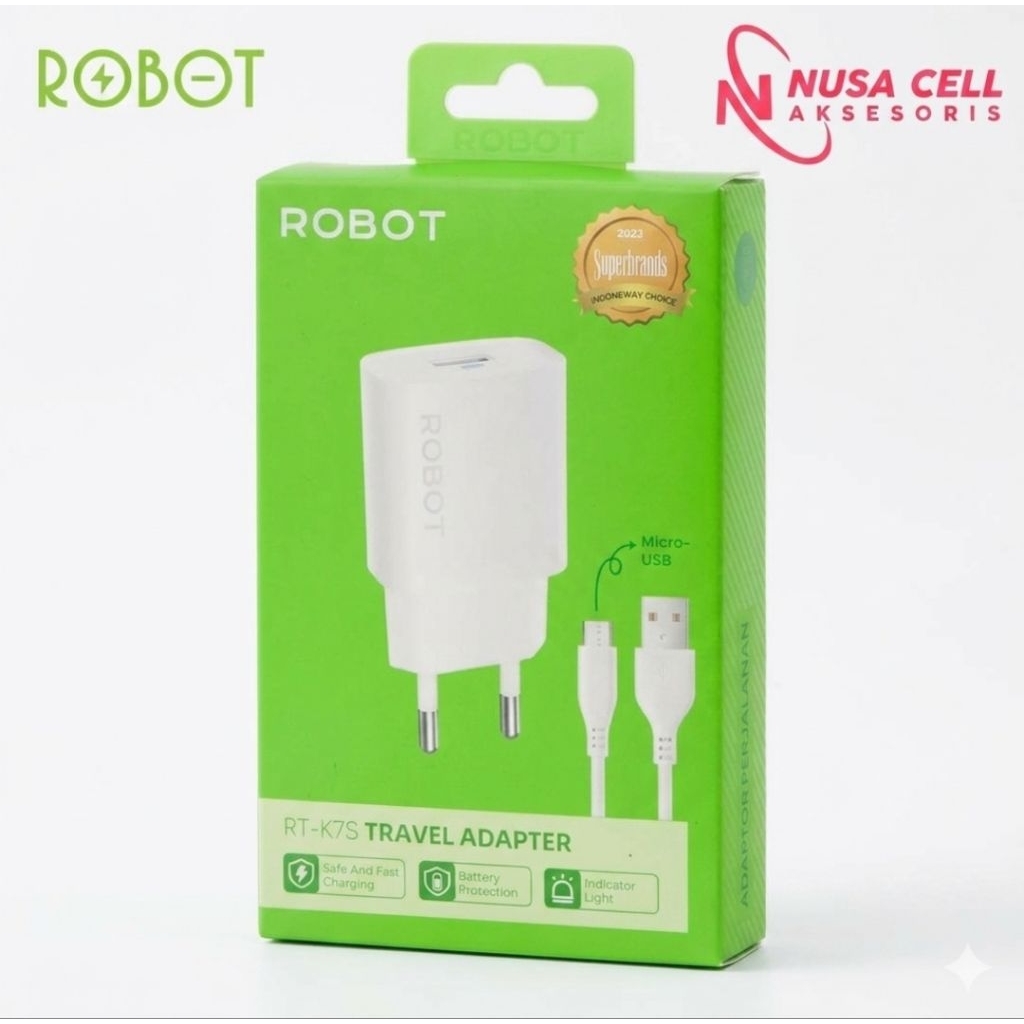 (PCS) RT-K7 All Charger Adaptor ROBOT Fast Charging RTK & RTP Series Kabel Micro USB / Type C / CTOC