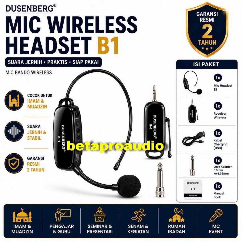 Mic imam Wireless DUSENBERG B1 / B-1 Bando Wireless Connect Amplifier Toa