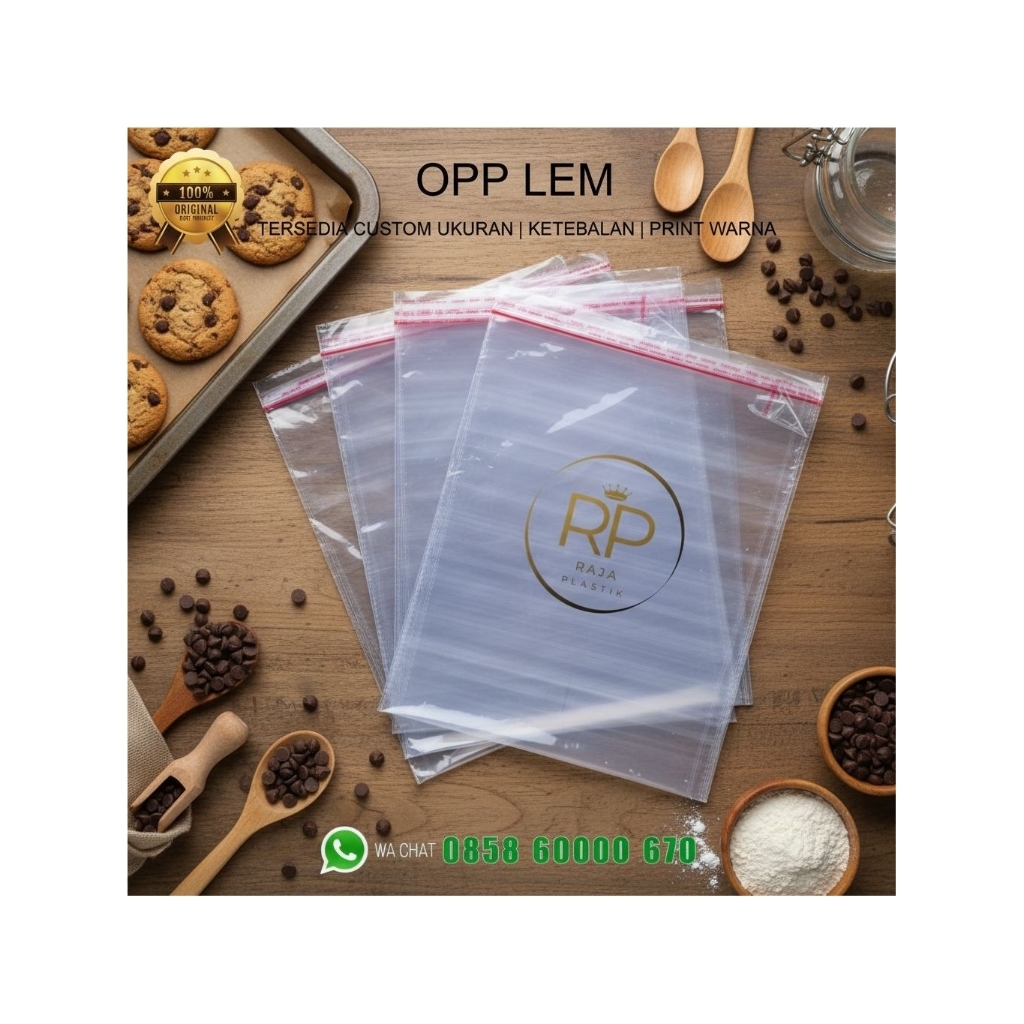PLASTIK OPP LEM 12×12+3/0.32