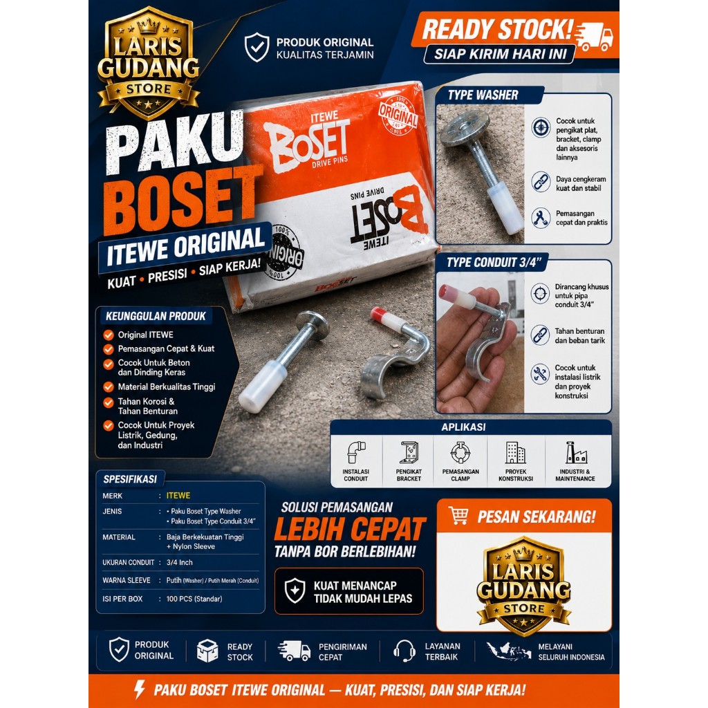 PAKU BOSET WASHER - ITEWE, PAKU BOSET CONDUIT 3/4 - ITEWE