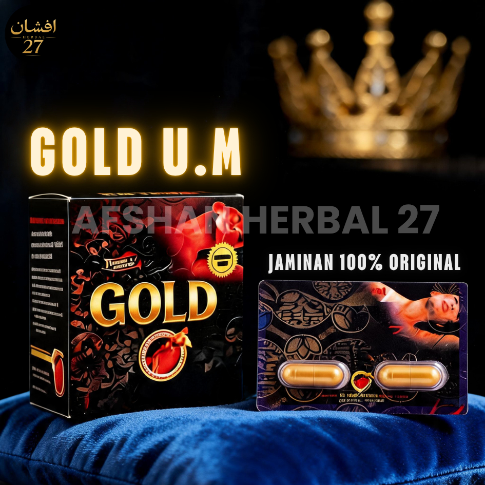 Kapsul Gold UM100% Kemasan Box Isi 20 Original Asli - Madu Bubuk