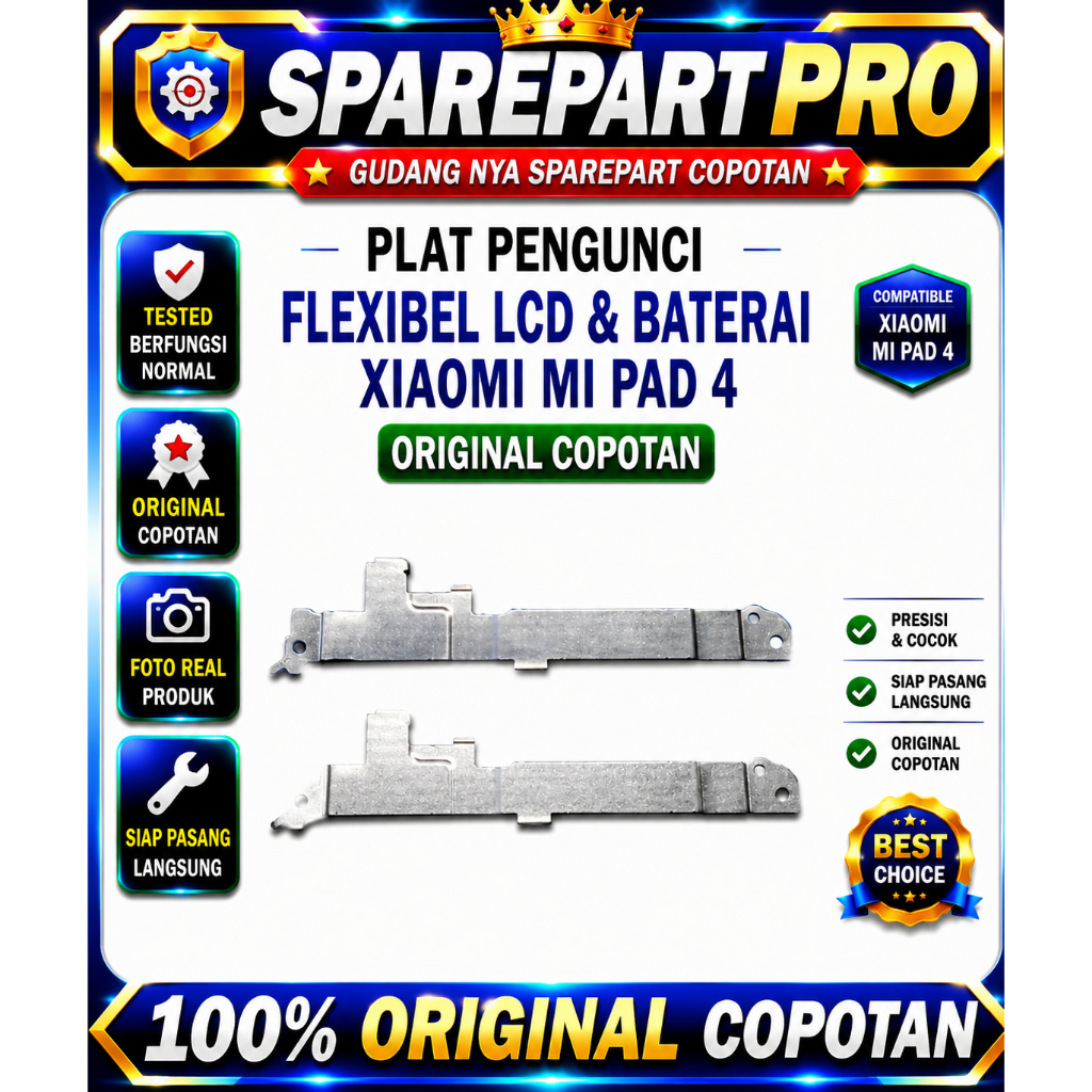 Plat Pengunci Flexibel LCD & Baterai Xiaomi Mi Pad 4 Original Copotan Dudukan Penahan Flex LCD Batte