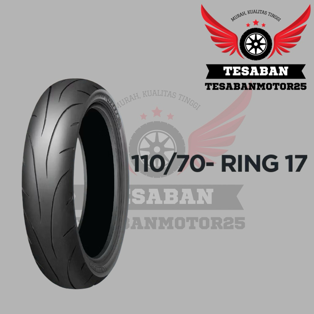 Ban Motor Ring 17 - 110/70 (Ban Motor DEPAN Xabre, Byson FI, MT25, R25, Ninja 250, CBR 250. Ban Moto