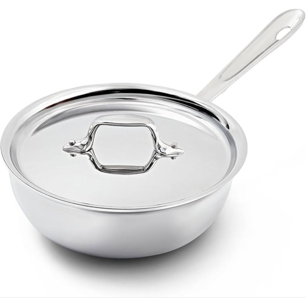 All-Clad Saucier Pan, 2-Quart,4212,White 
