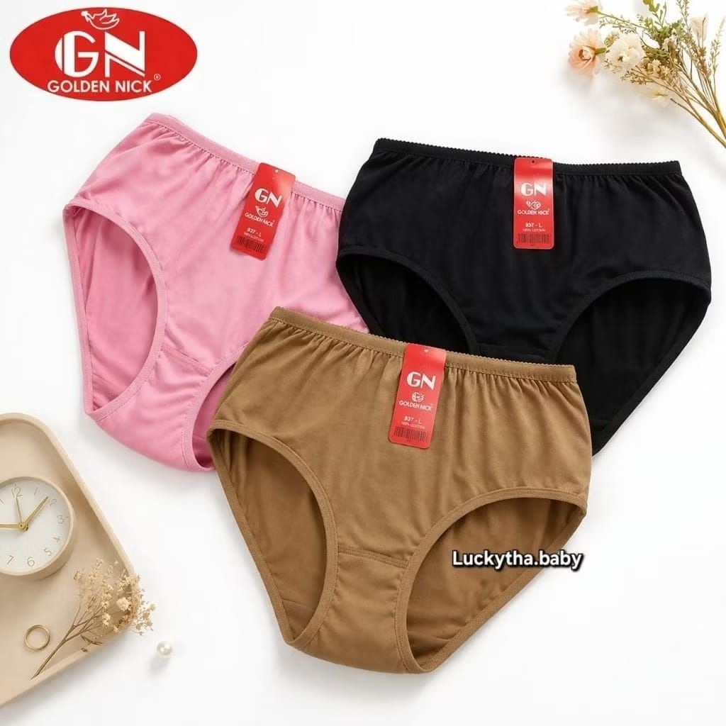 6pc cd wanita golden nick 939,937 hitam / celana dalam perempuan