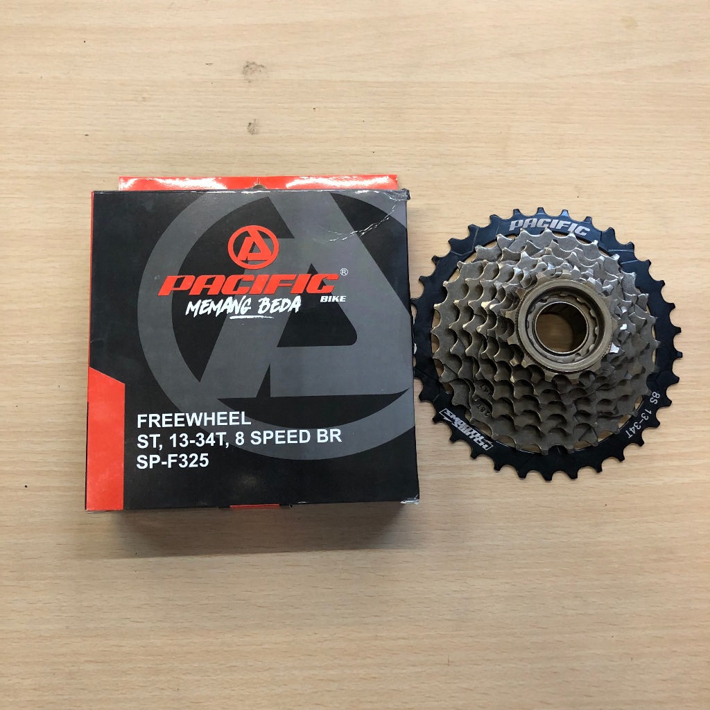 Sprocket Freewheel Sepeda Pacific 7 14-34T S324 / 8 Speed 13-34T S325 Kriwil / Gir Susun Sepeda