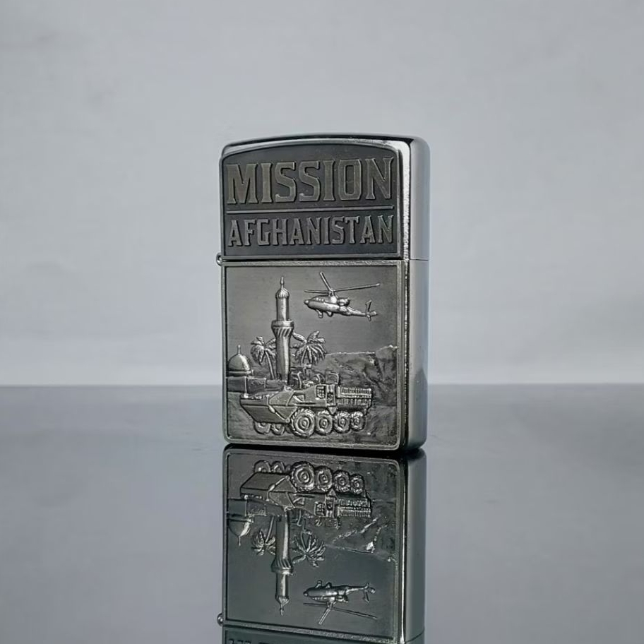 ZIPPO MISSION AFGHANISTAN PLATE LIGHTER TAHUN 2012