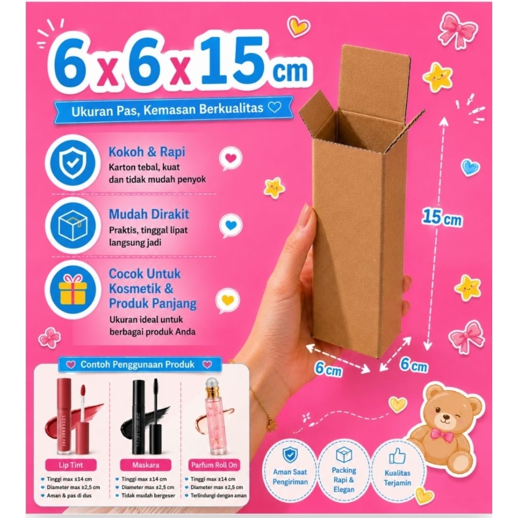 kardus BOX POLOS 6X6X15