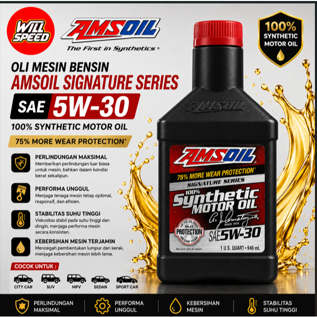 OLI MESIN AMSOIL SIGNATURE SERIES 5W-30 BENSIN