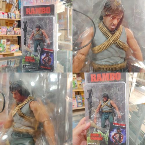 mainan anak action figure Action figure Neca Rambo john j rambo first blood koleksi figure