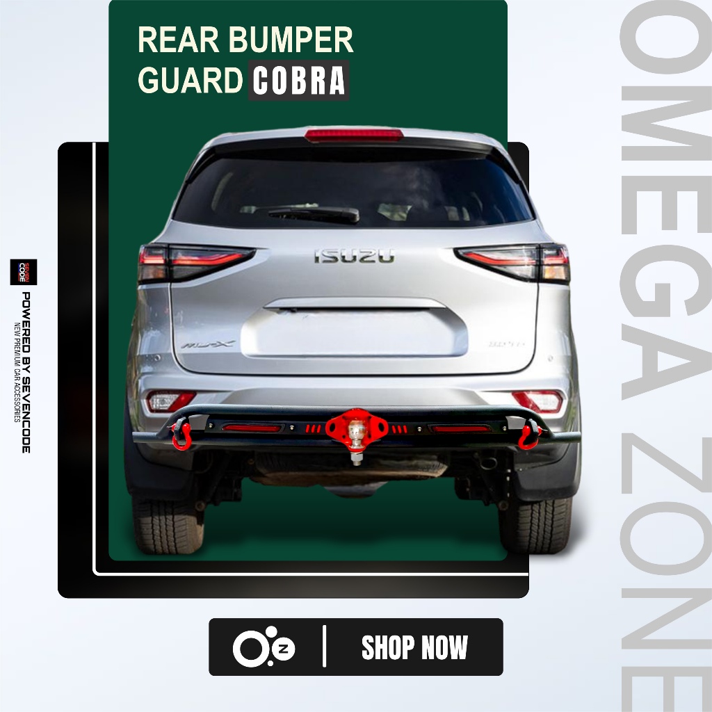 REAR BUMPER GUARD TOWING COBRA - TOWING PENGAMAN BELAKANG SEVENCODE - NEW ISUZU MUX MU-X