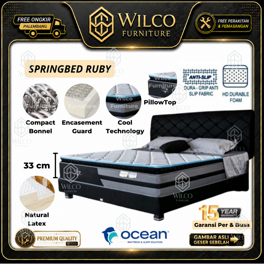Kasur Springbed Ruby Luxurious Comfort Ocean / Matras Ocean Furniture Palembang
