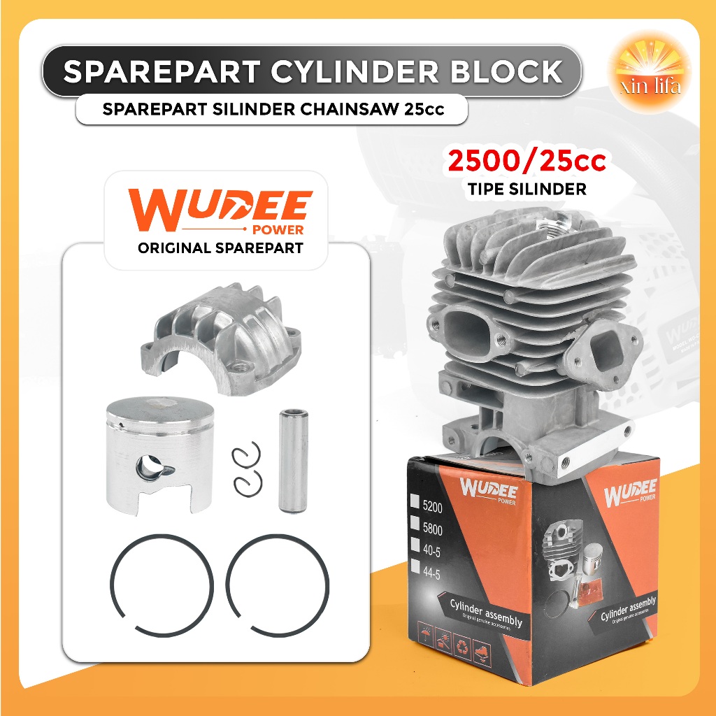 Cylinder block assy / poring chainsaw mini senso 2500/25cc
