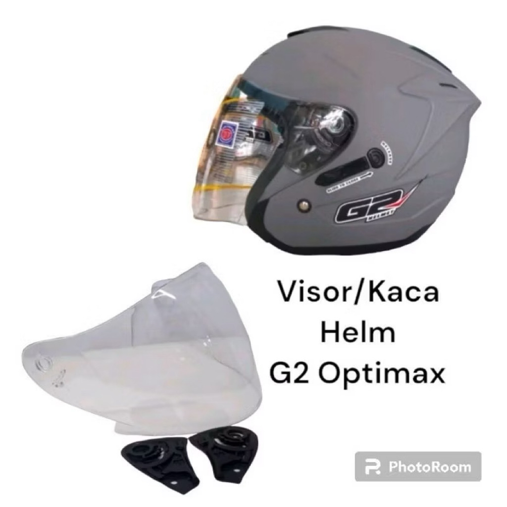 Kaca Visor Helm G2 Optimax Bening Hitam Smoke