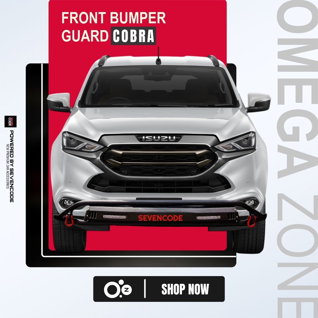 FRONT BUMPER GUARD TANDUK COBRA - TANDUK PENGAMAN DEPAN SEVENCODE - ISUZU NEW MUX MU-X