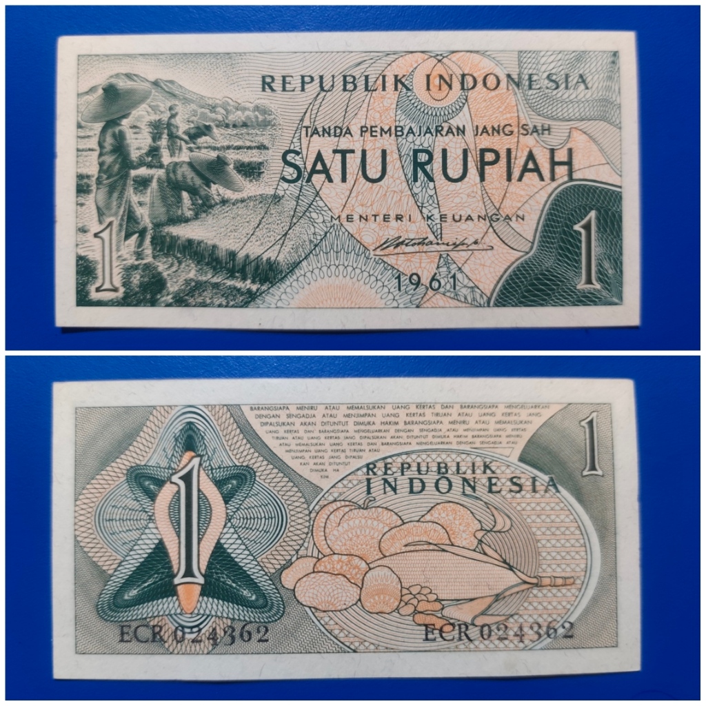 Uang Kuno 1 rupiah tahun 1961