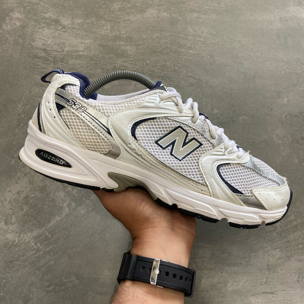 [Size 42.5] New Balance 530 White Silver Navy Natural Indigo (MR530SG) Second Original Kondisi Mulus