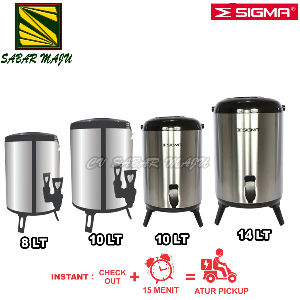 Sigma Dispenser Termos Air Panas & Dingin 9.5 L Stainless Steel