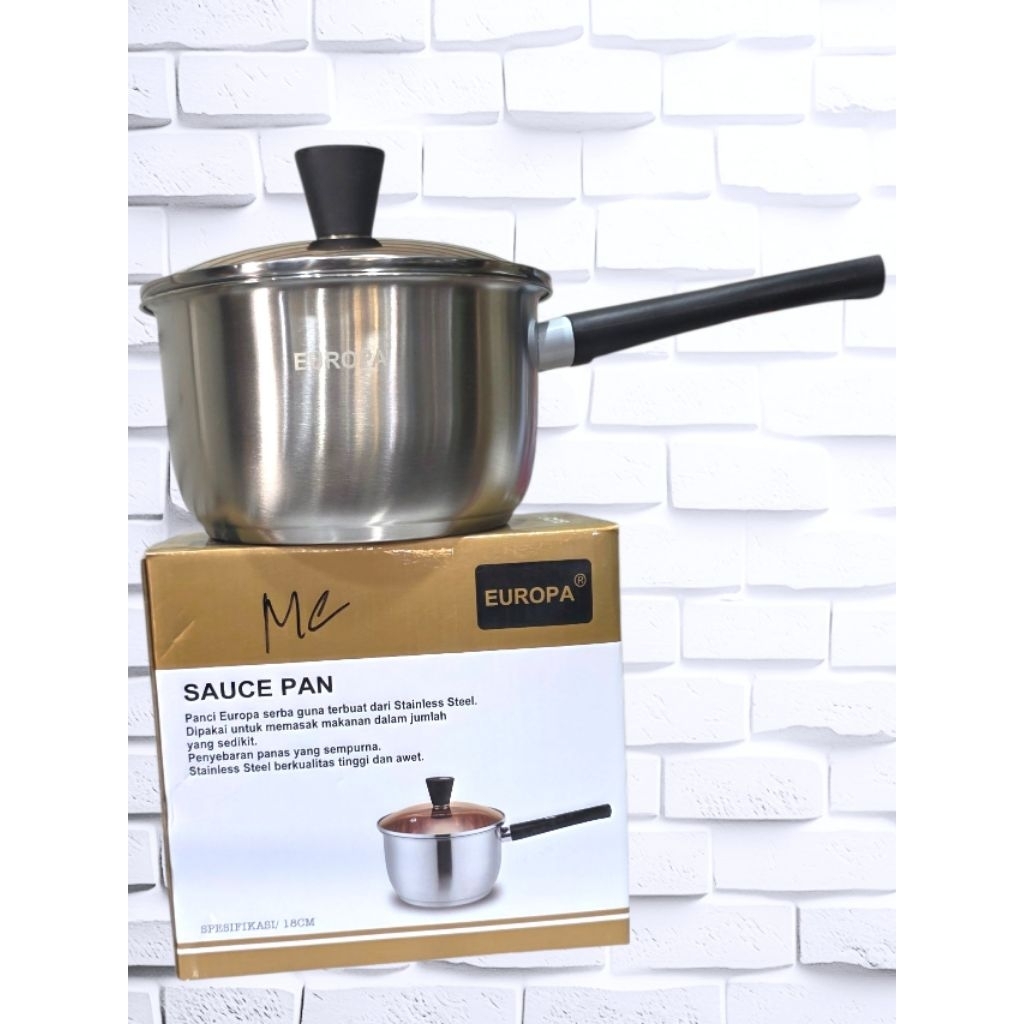Panci / Sauce Pan 18 Cm Stainless Steels EUROPA
