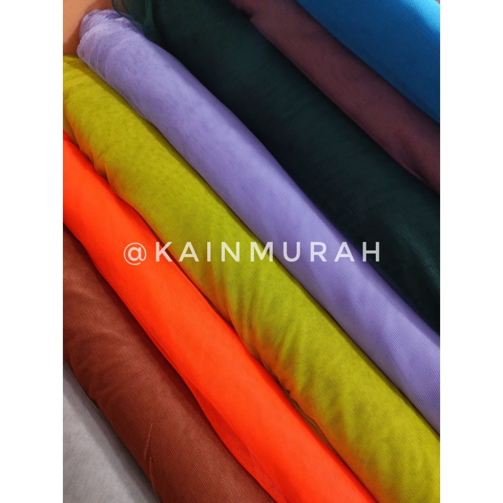 Kain Tile Polos Halus/Kain Tile Polos Lembut/Kain Tulle Polos/Kain Tulle Polos Soft