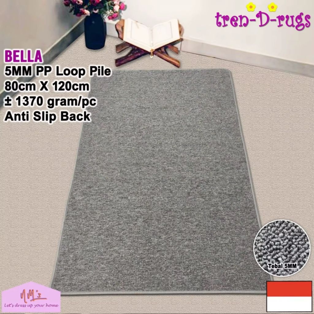 PRELOVED Tren d rugs karpet polos ngonten - grey