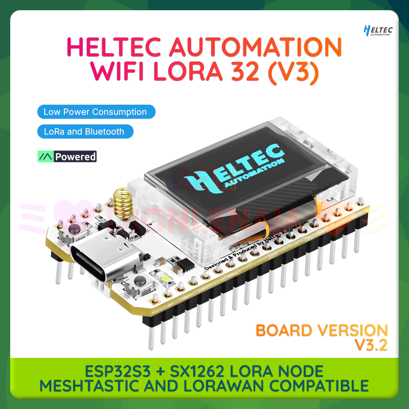 HELTEC AUTOMATION WIFI LORA 32 V3 ESP32-S3 SX1262 LORA NODE MESHTASTIC AND LORAWAN COMPATIBLE ESP32 