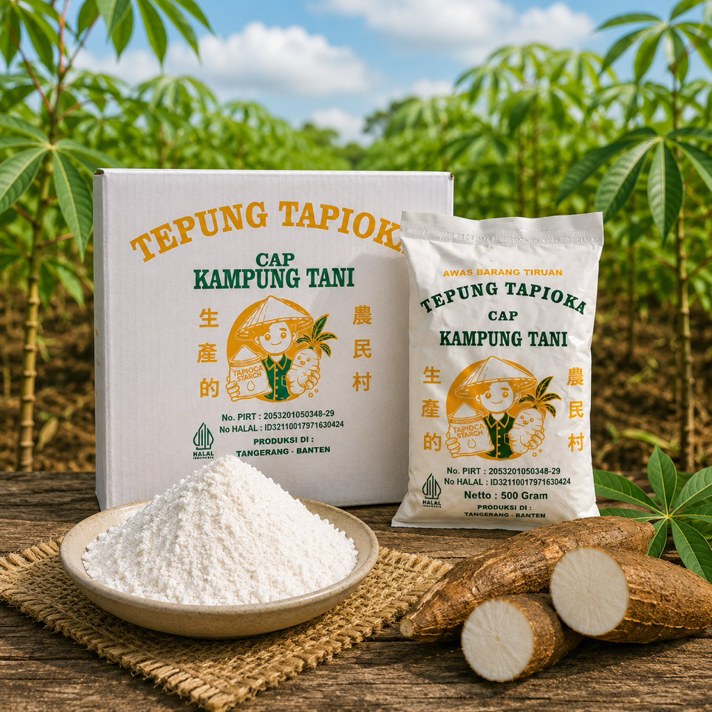Tepung Tapioka Kampung Tani 1 dus - Sagu Singkong Kualitas Pilihan